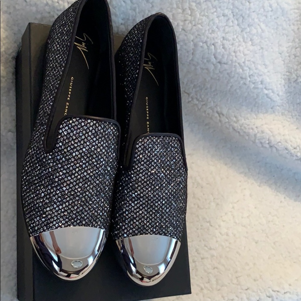 GiuseppeZanotti Dalila flats with mirrored tips